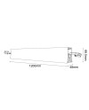 HANOK * MODULO LINEAL LED 38W 4000K 45º NEGRO